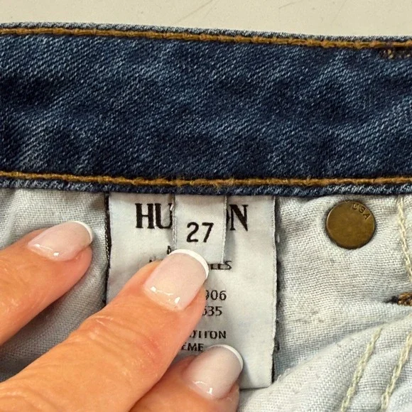 Hudson Jeans Made In USA Straight Leg Cuffed Denim Size 27 - Picture 5 of 12